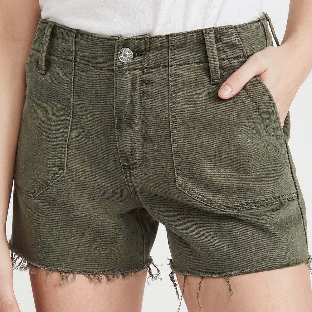Paige Mayslie Utility Short Vintage Ivy Green Sz. 32
